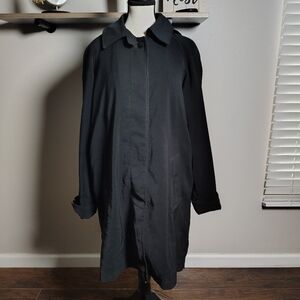 Brem Black Quilted Hooded Coat Size 8 Excellent